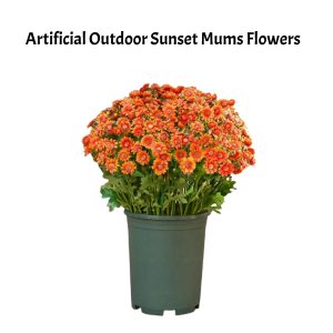 Artificial Outdoor Sunset Mums – UV-Resistant, Waterproof & Windproof Flowers